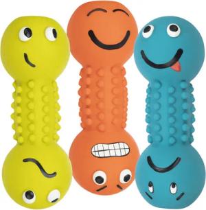 TRIXIE Tierquietschie Smiley-Hantel, Latex
