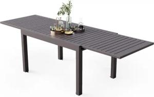 HOMALL Gartentisch Gartentisch Aluminium Ausziehtisch 80/160