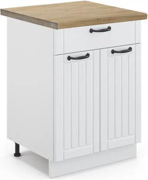 Vicco Unterschrank Fame-Line, Weiß Landhaus/Weiß, 60