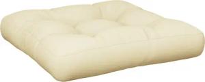 vidaXL Sitzauflage Palettenkissen Creme 50x50x12 cm