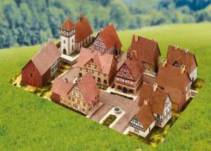 Aue Verlag Modellbausatz Schreiber-Bogen Dorf mit