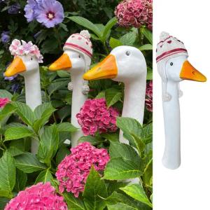 Online-Fuchs Gartenfigur Gänsehals Gartenstecker Gans -