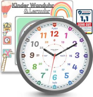 Bada Bing Wanduhr Lernuhr für Kinder