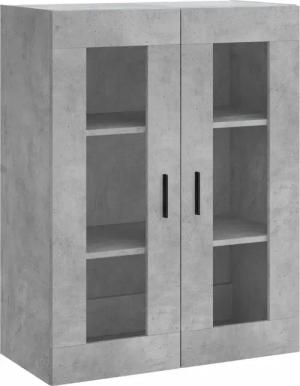 vidaXL Hängeschrank Wandschrank Betongrau 69,5x34x90 cm