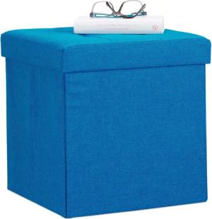 relaxdays Stauraumhocker Faltbarer Sitzhocker mit Stauraum