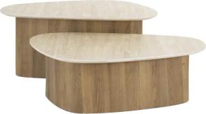 Vintagehaus Couchtisch Retro Couchtisch Nierentische 2er