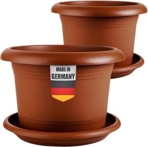 SUSTANIA Blumentopf Eleganter Pflanzkübel Groß mit