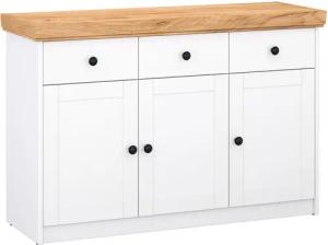Homestyle4u Kommode Sideboard Weiß Eiche Anrichte