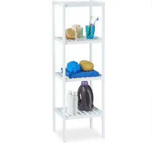 relaxdays Badregal Bambus Badregal mit 4