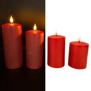 Online-Fuchs LED-Kerze - 4er Set metallic