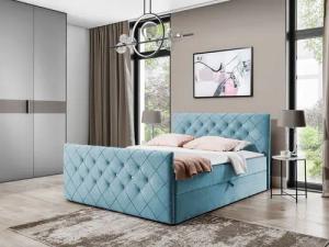 MIRJAN24 Boxspringbett Malaga (Polsterkopfteil, Fußteil, Matratze
