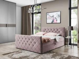 MIRJAN24 Boxspringbett Malaga (Polsterkopfteil, Fußteil, Matratze