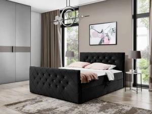 MIRJAN24 Boxspringbett Malaga (Polsterkopfteil, Fußteil, Matratze