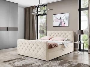 MIRJAN24 Boxspringbett Malaga (Polsterkopfteil, Fußteil, Matratze