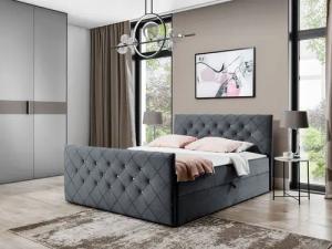 MIRJAN24 Boxspringbett Malaga (Polsterkopfteil, Fußteil, Matratze
