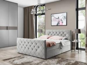 MIRJAN24 Boxspringbett Malaga (Polsterkopfteil, Fußteil, Matratze