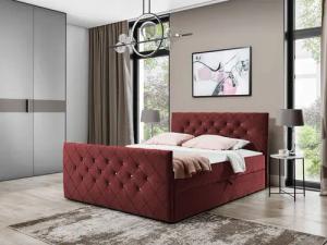 MIRJAN24 Boxspringbett Malaga (Polsterkopfteil, Fußteil, Matratze