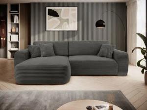 Beautysofa Ecksofa in modischer Cord-Qualität HARMONIA