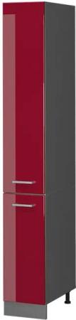 Vicco Hochschrank R-Line, Bordeaux Hochglanz/Anthrazit, 30