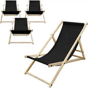 ECD Germany Gartenliege Holz Beachstuhl klappbarer