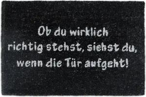 relaxdays Fußmatte Kokos SPRUCH, Höhe: 10