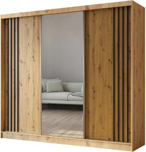 Compleo Kleiderschrank mit Spiegel MALTA Schwebetürenschrank