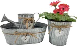 Online-Fuchs Blumentopf 3er Set mit Herz