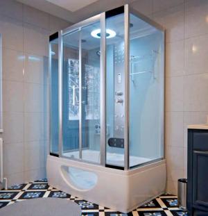 DEKO VERTRIEB BAYERN Whirlpool-Badewanne Luxus Komplettdusche+Badewanne