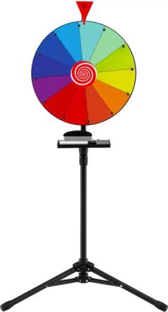 COSTWAY Spiel, 97-155 cm höhenverstellbar Glücksrad,