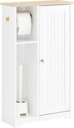 SoBuy Badkommode BZR189, Badschrank mit Toilettenrollenhalter