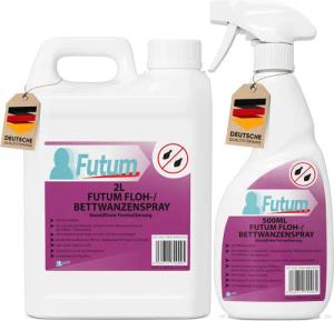 FUTUM Insektenspray Anti-Bettwanzen-Spray Floh-Mittel Ungeziefer-Spray, 2.5