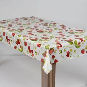 laro Tischdecke laro Wachstuch-Tischdecke Wachstischdecke Erdbeeren