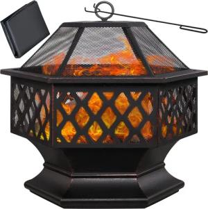 Gardebruk Feuerschale, Feuerkorb Garten mit Funkenschutz