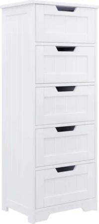 Homfa Kommode, Badschrank, Badkommode, mit 5