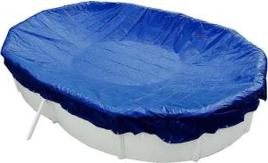 EVOLUTION Pool-Abdeckplane Abdeckplane Oval Blau mit