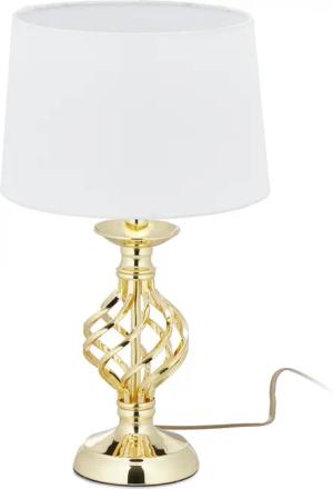 relaxdays Tischleuchte Tischlampe modern dimmbar, Gold