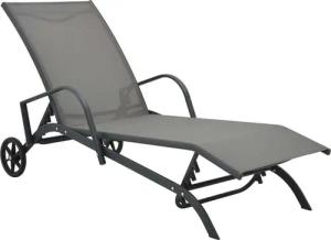 vidaXL Gartenliege Sonnenliege Stahl und Textilene,