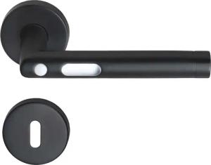 MeinTürgriff Drückergarnitur Orbit Schwarz LED Türgriff