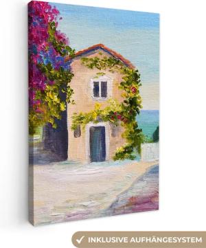 OneMillionCanvasses® Leinwandbild Malerei - Haus -