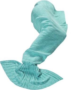 Wohndecke Meerjungfrau Kuscheldecke, Feluna, Wolldecke Flossen-Decke
