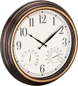 Navaris Wanduhr Outdoor Wanduhr analog -