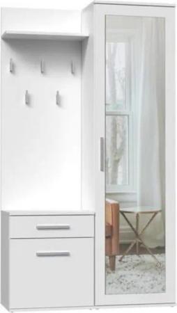 Beautysofa Kompaktgarderobe Fiora (Garderobenschrank + Paneel
