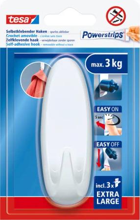 tesa Klebehaken Powerstrips XL Haken Oval