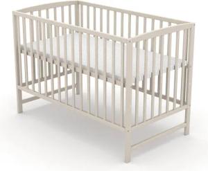 Baby-Delux Babybett Milo Taupe Schutzgitter, Kinderbett