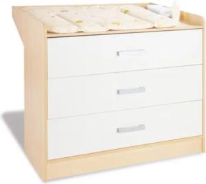 bv-vertrieb Wickelkommode Wickelkommode Wickeltisch ahorn-creme