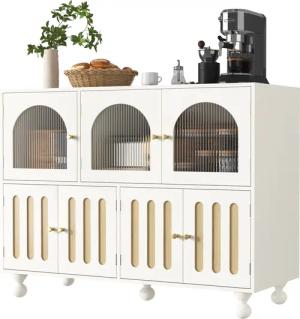 HAUSS SPOLE Sideboard mit Glastür, runde