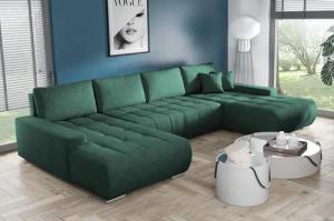 Compleo Ecksofa mit Schlaffunktion aus Velourstoff