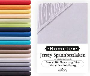 Hometex Premium Textiles Spannbettlaken Jersey-Bettlaken aus