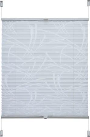 HOMBERA Plissee "Lines", halbtransparent, ohne Bohren