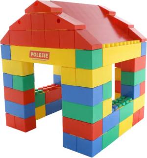 Polesie Haus aus 134-tlg. XXL-Steine Bausteinblock